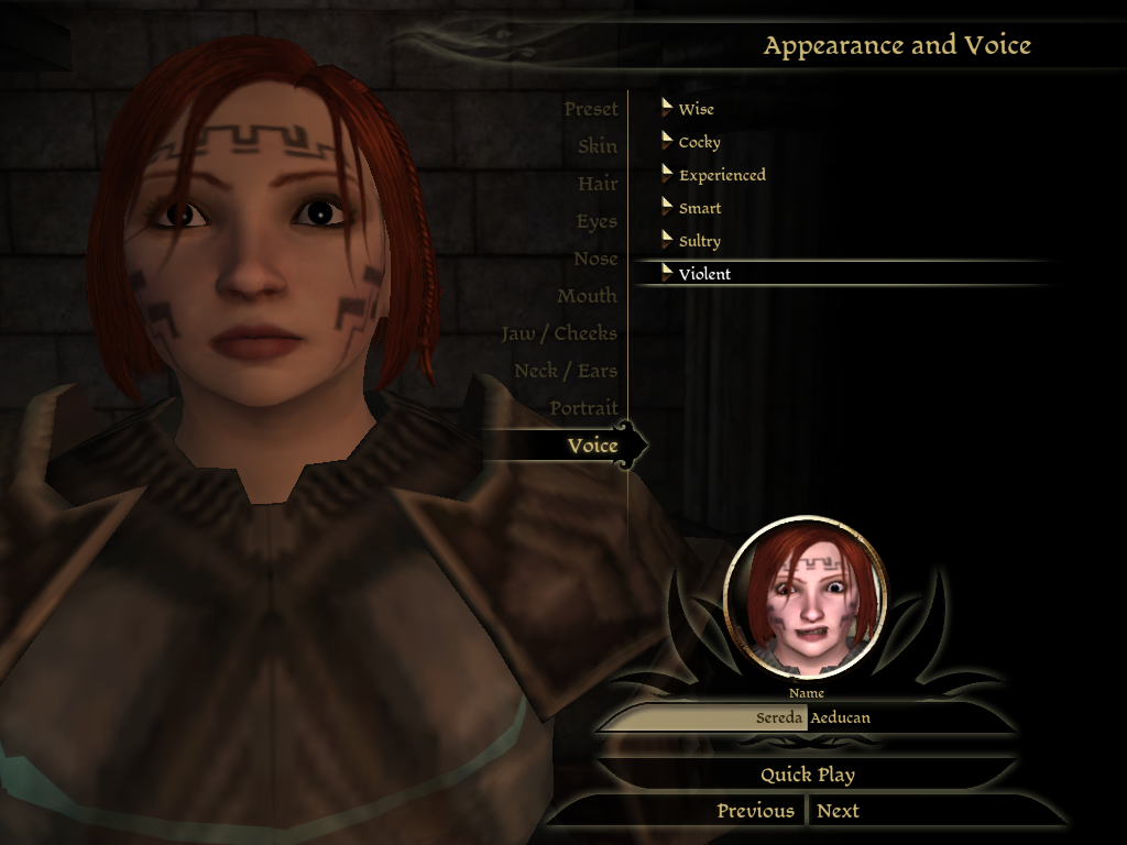 dragon age origins change character appearance